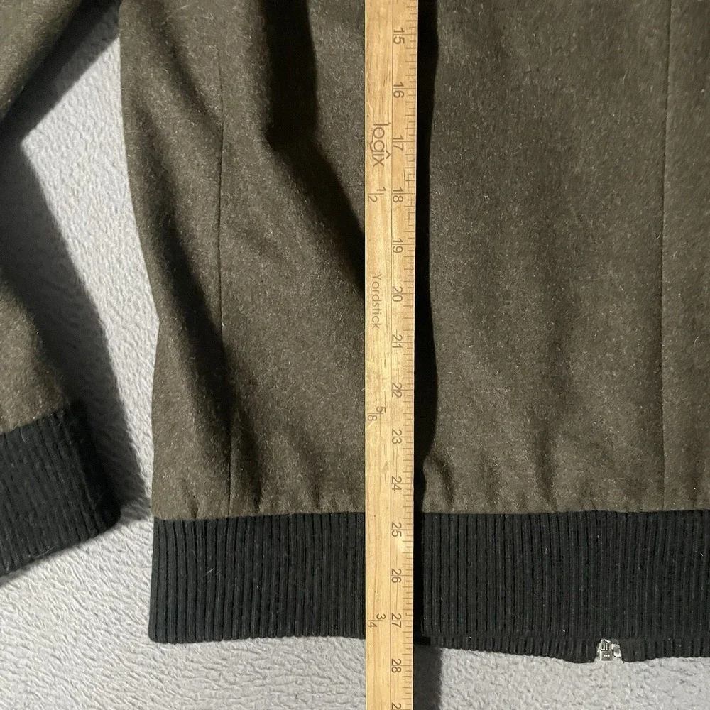 Banana Republic Olive Wool Blend Bomber Men's‎ Size Large Casual Zip Pockets